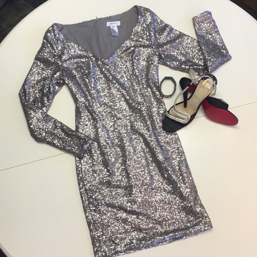 JAY X JAYGODFREY mini dress with allover sequins.
